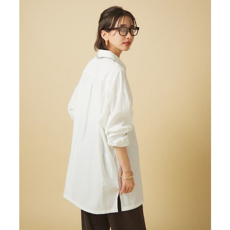 【nane】【@kana__18sセレクト】オーバーサイズロングシャツ | RMAF　NICE CLAUP / OLIVE des OLIVE | 詳細画像13 