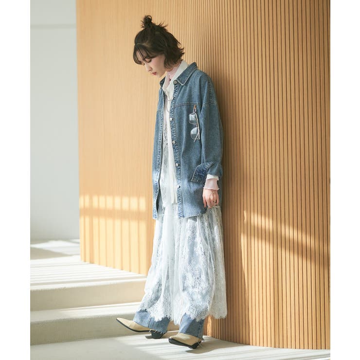 【セットアップ対応】ひげレースティアードスカート | RMAF　NICE CLAUP / OLIVE des OLIVE | 詳細画像7 