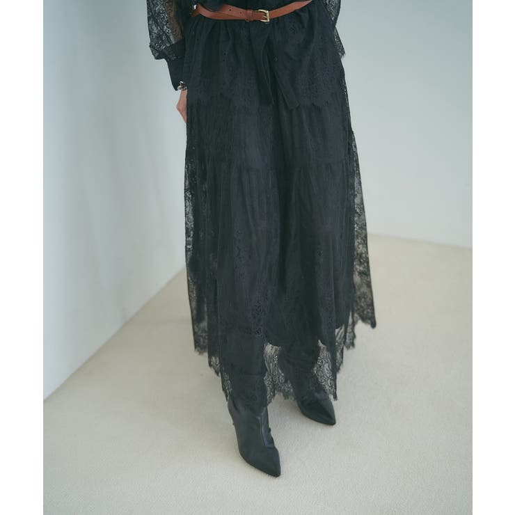 【セットアップ対応】ひげレースティアードスカート | RMAF　NICE CLAUP / OLIVE des OLIVE | 詳細画像8 