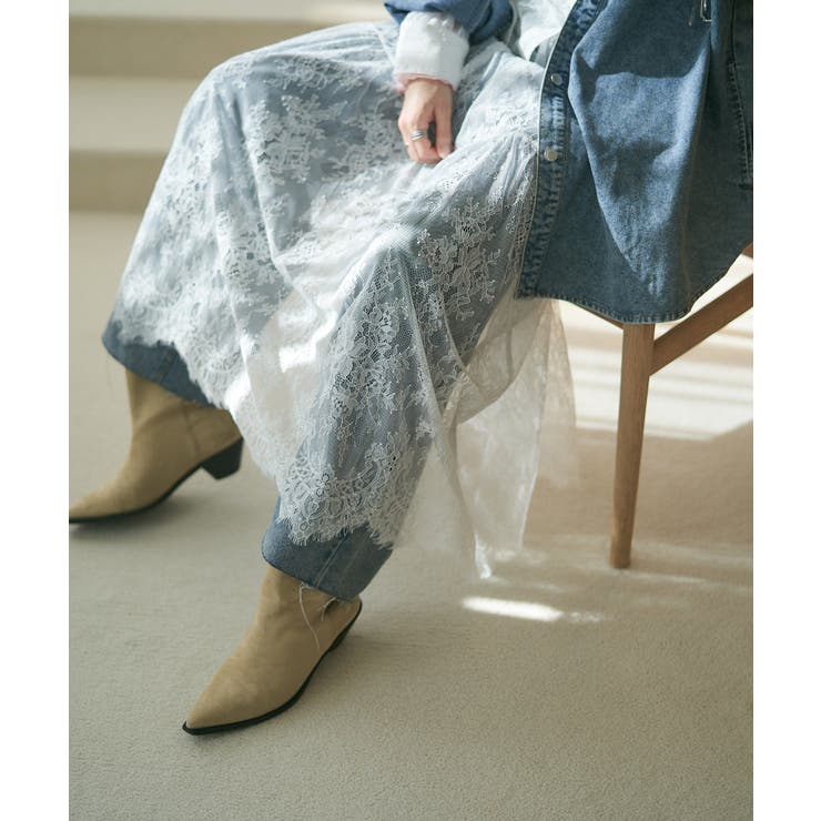 【セットアップ対応】ひげレースティアードスカート | RMAF　NICE CLAUP / OLIVE des OLIVE | 詳細画像3 