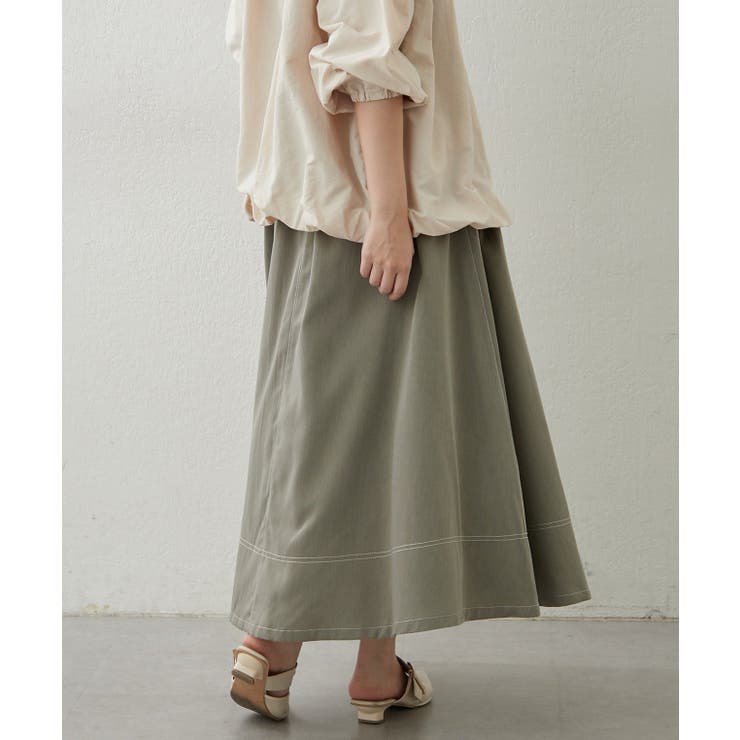 フロントジップフレアースカート | RMAF　NICE CLAUP / OLIVE des OLIVE | 詳細画像13 