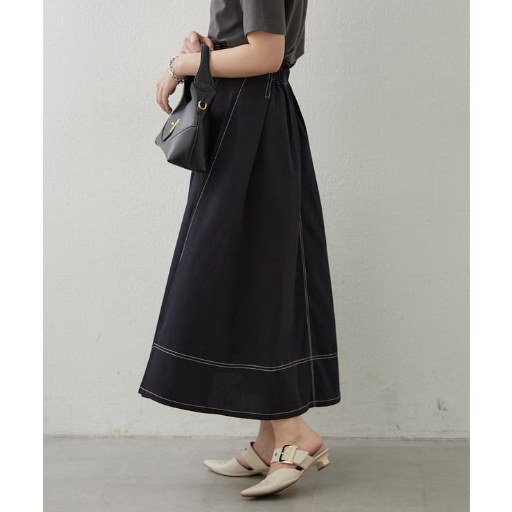 フロントジップフレアースカート | RMAF　NICE CLAUP / OLIVE des OLIVE | 詳細画像19 