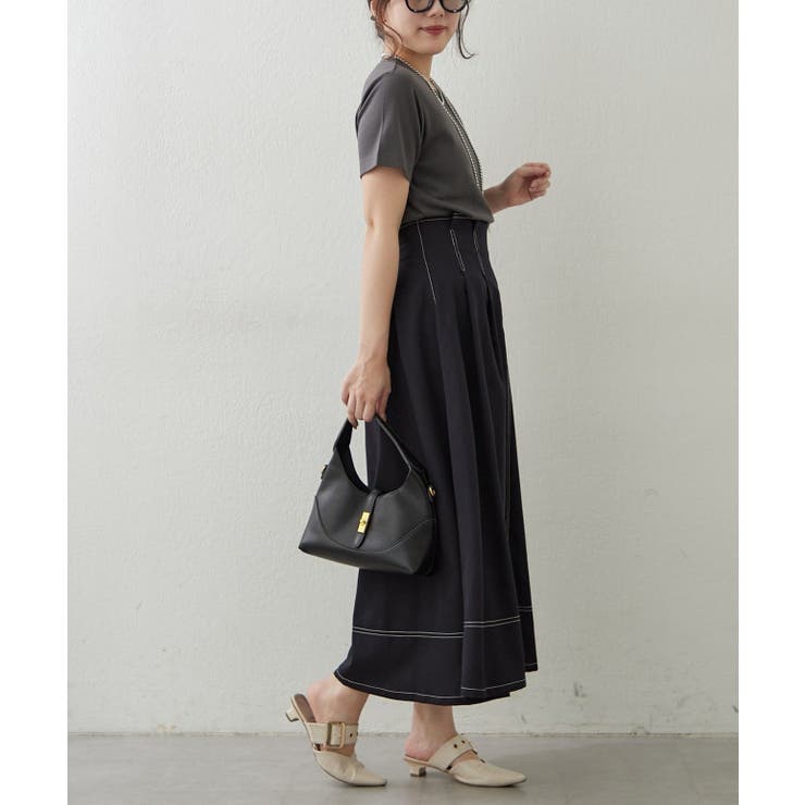 フロントジップフレアースカート | RMAF　NICE CLAUP / OLIVE des OLIVE | 詳細画像23 