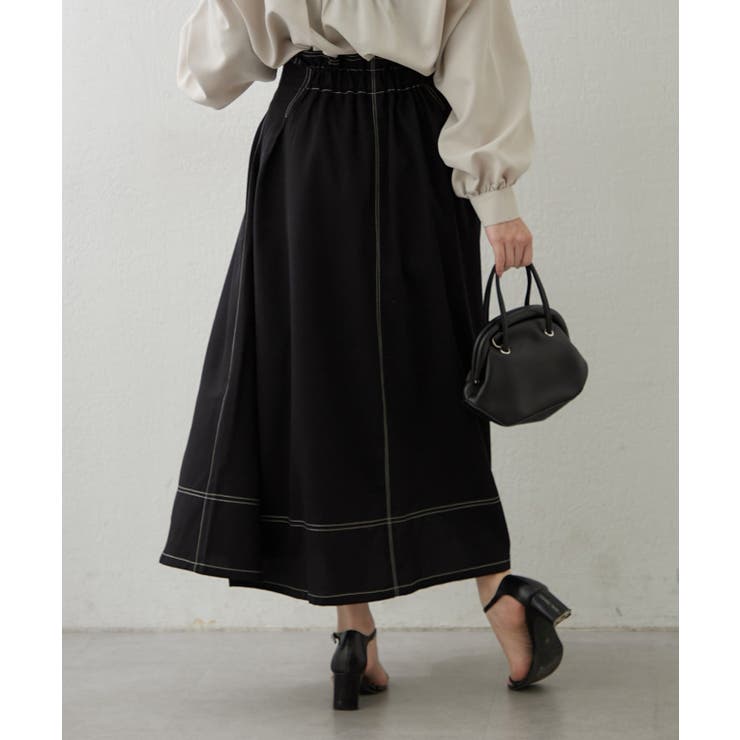 フロントジップフレアースカート | RMAF　NICE CLAUP / OLIVE des OLIVE | 詳細画像4 