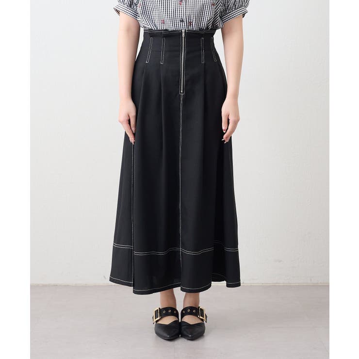 フロントジップフレアースカート | RMAF　NICE CLAUP / OLIVE des OLIVE | 詳細画像29 