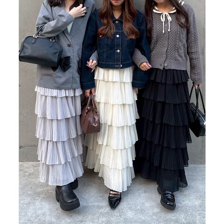 シフォンプリーツティアードスカート | RMAF　NICE CLAUP / OLIVE des OLIVE | 詳細画像12 