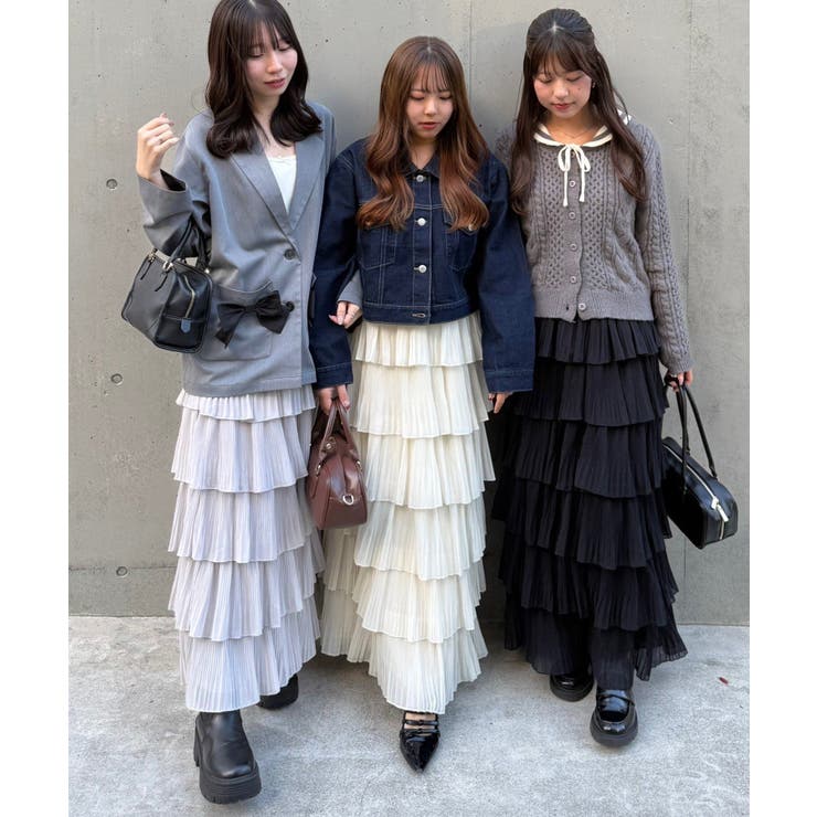 シフォンプリーツティアードスカート | RMAF　NICE CLAUP / OLIVE des OLIVE | 詳細画像13 