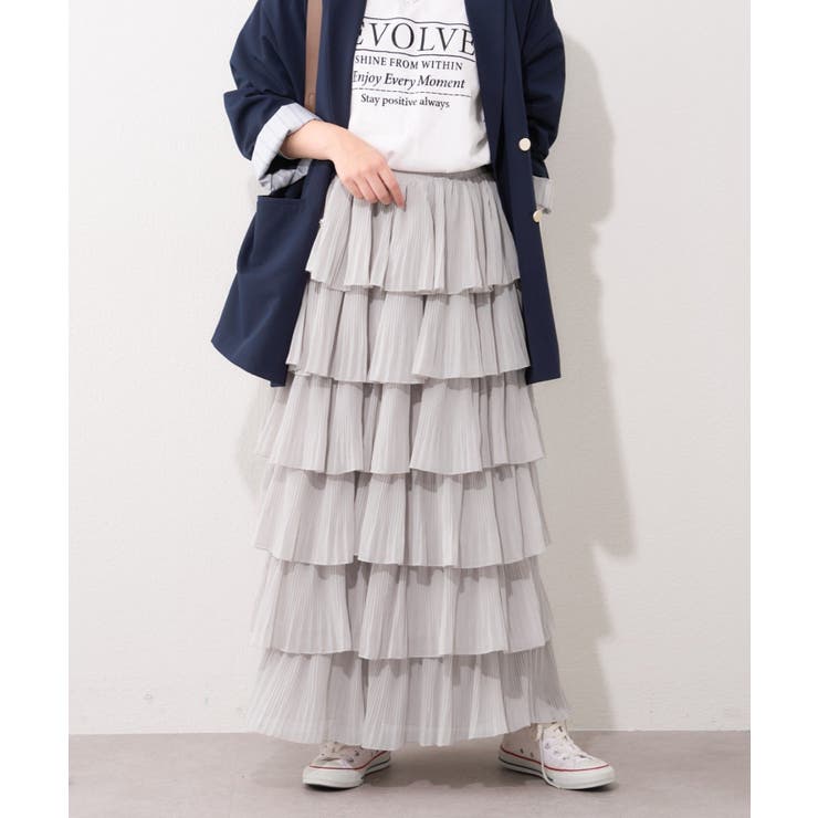 シフォンプリーツティアードスカート | RMAF　NICE CLAUP / OLIVE des OLIVE | 詳細画像18 