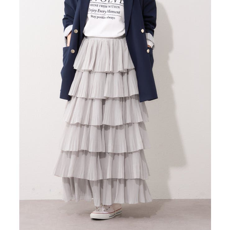 シフォンプリーツティアードスカート | RMAF　NICE CLAUP / OLIVE des OLIVE | 詳細画像19 