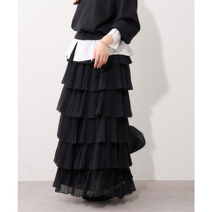 シフォンプリーツティアードスカート | RMAF　NICE CLAUP / OLIVE des OLIVE | 詳細画像26 