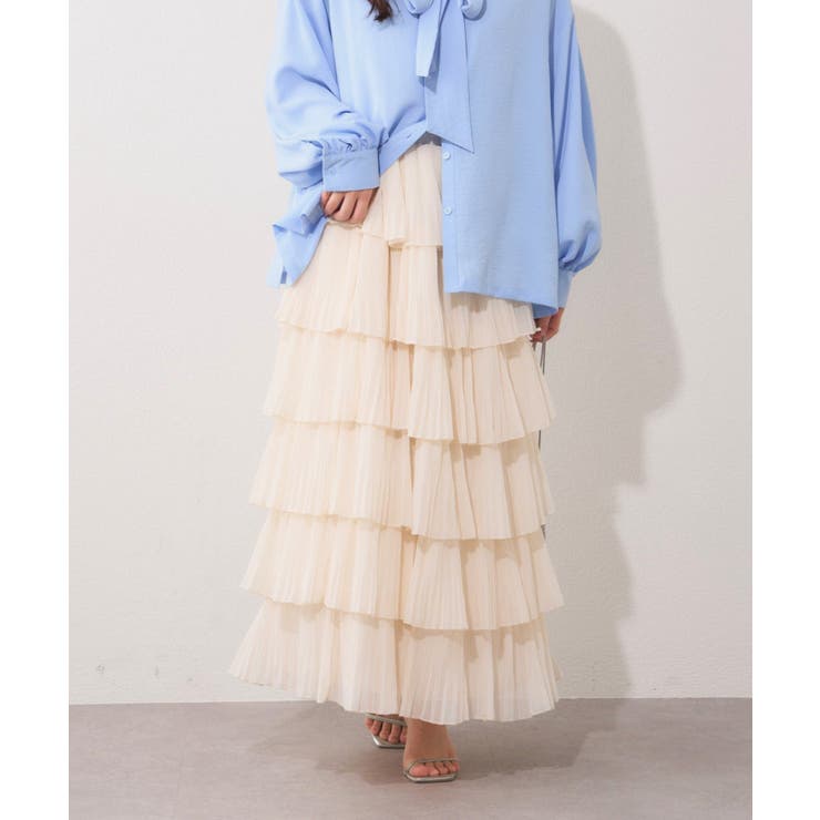 シフォンプリーツティアードスカート | RMAF　NICE CLAUP / OLIVE des OLIVE | 詳細画像2 