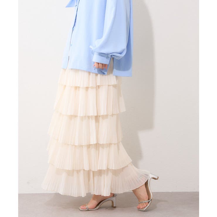 シフォンプリーツティアードスカート | RMAF　NICE CLAUP / OLIVE des OLIVE | 詳細画像3 