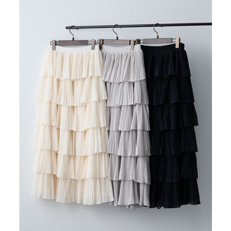 シフォンプリーツティアードスカート | RMAF　NICE CLAUP / OLIVE des OLIVE | 詳細画像35 