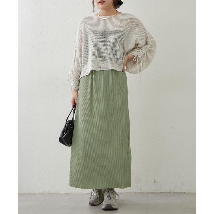 リブナロースカート | RMAF　NICE CLAUP / OLIVE des OLIVE | 詳細画像11 