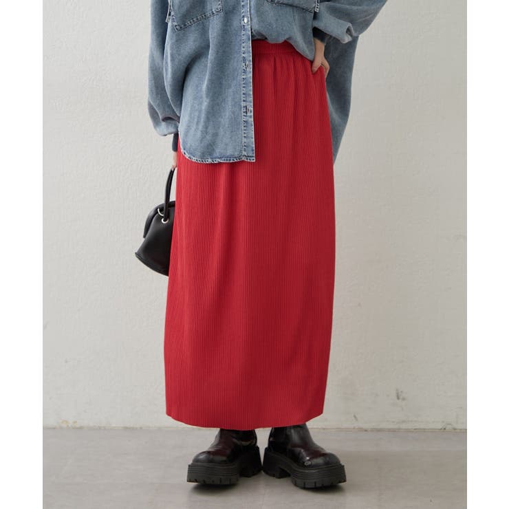 レッド | リブナロースカート | RMAF　NICE CLAUP / OLIVE des OLIVE