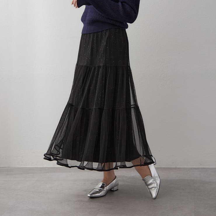 ブラック | キラキラチュールスカート | RMAF　NICE CLAUP / OLIVE des OLIVE