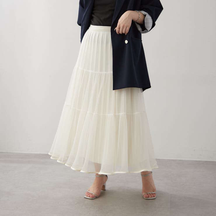 アイボリー | キラキラチュールスカート | RMAF　NICE CLAUP / OLIVE des OLIVE