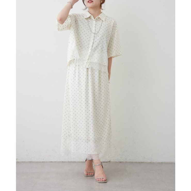 ドット裾レースナロースカート | RMAF　NICE CLAUP / OLIVE des OLIVE | 詳細画像6 