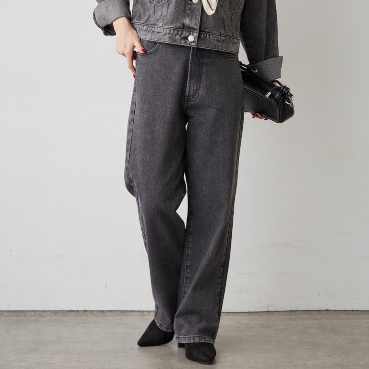 ブラック | デニムストレートパンツ | RMAF　NICE CLAUP / OLIVE des OLIVE