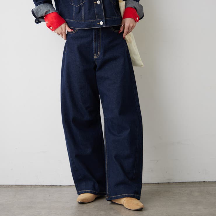 デニムカーブラインパンツ | RMAF　NICE CLAUP / OLIVE des OLIVE | 詳細画像1 