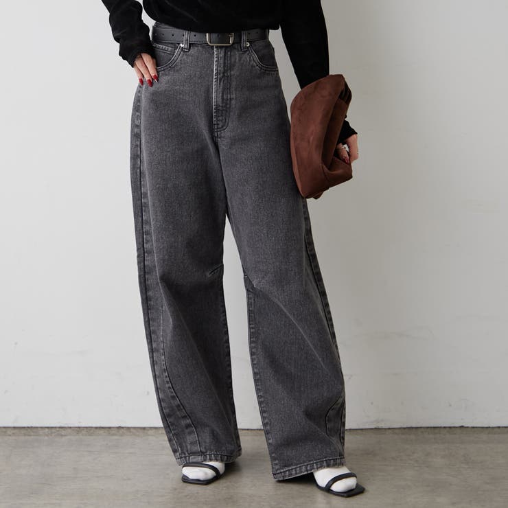 ブラック | デニムカーブラインパンツ | RMAF　NICE CLAUP / OLIVE des OLIVE