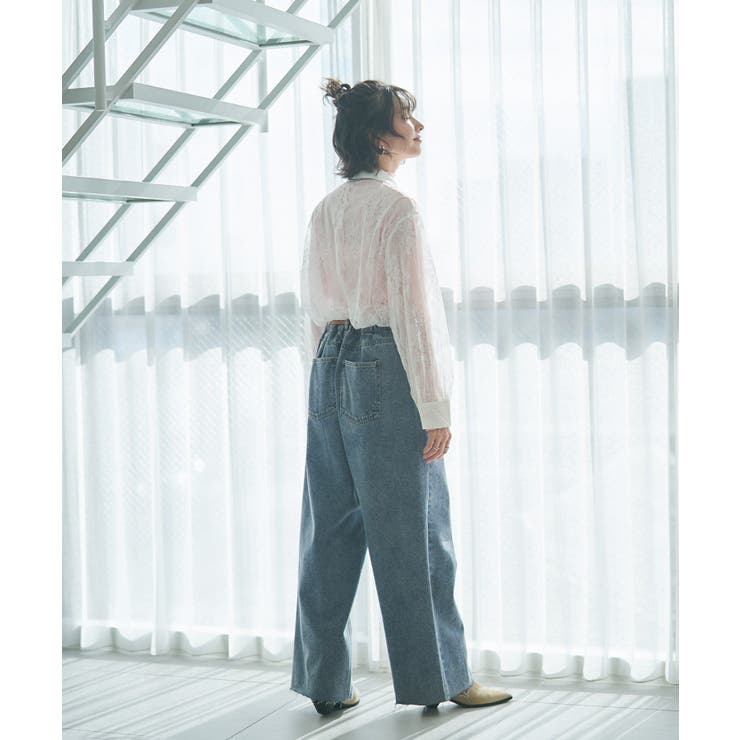 デニムリメイクライクワイドパンツ | RMAF　NICE CLAUP / OLIVE des OLIVE | 詳細画像8 