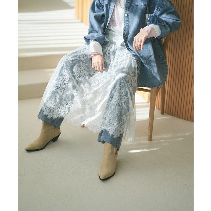 デニムリメイクライクワイドパンツ | RMAF　NICE CLAUP / OLIVE des OLIVE | 詳細画像12 