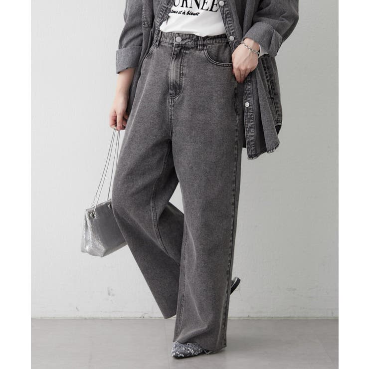 スミクロ | デニムリメイクライクワイドパンツ | RMAF　NICE CLAUP / OLIVE des OLIVE