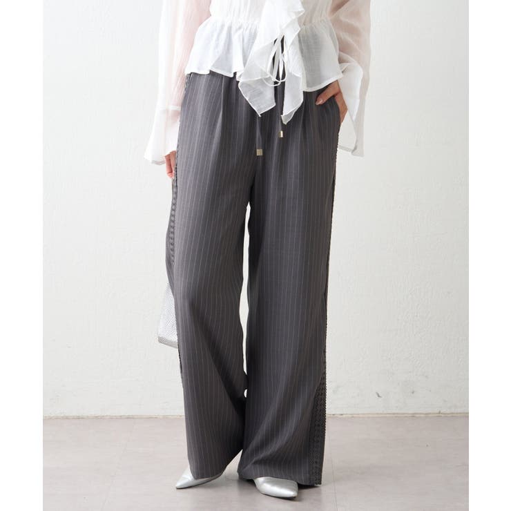 サイドレース イージーパンツ | RMAF　NICE CLAUP / OLIVE des OLIVE | 詳細画像2 