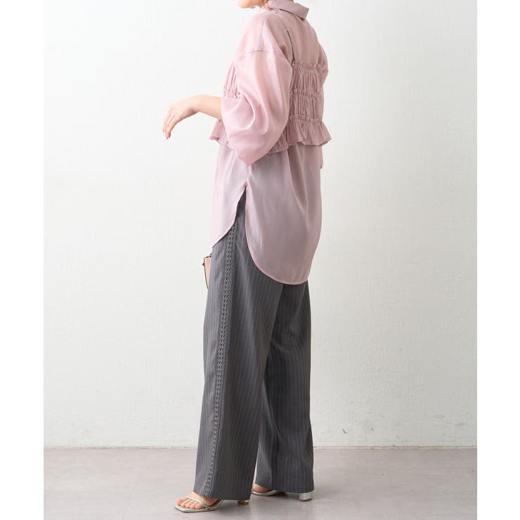 サイドレース イージーパンツ | RMAF　NICE CLAUP / OLIVE des OLIVE | 詳細画像6 