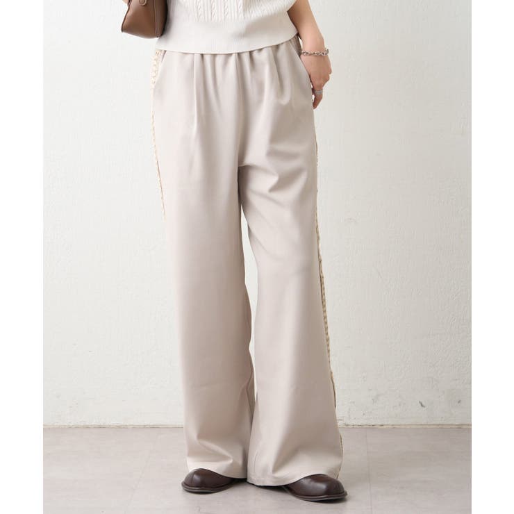 グレージュ | サイドレース イージーパンツ | RMAF　NICE CLAUP / OLIVE des OLIVE