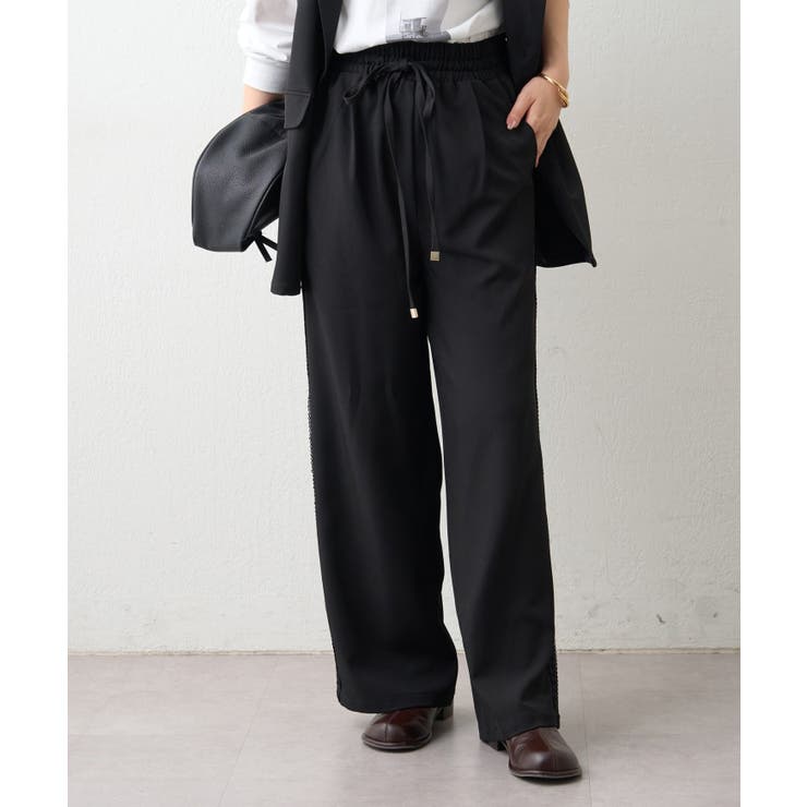 ブラック | サイドレース イージーパンツ | RMAF　NICE CLAUP / OLIVE des OLIVE