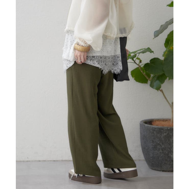 ゆったりらくちん リラックスワイドパンツ | RMAF　NICE CLAUP / OLIVE des OLIVE | 詳細画像18 