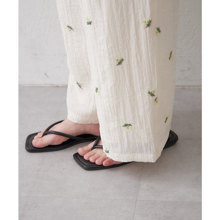 【セットアップ対応】フラワー刺繍イージーパンツ | RMAF　NICE CLAUP / OLIVE des OLIVE | 詳細画像21 
