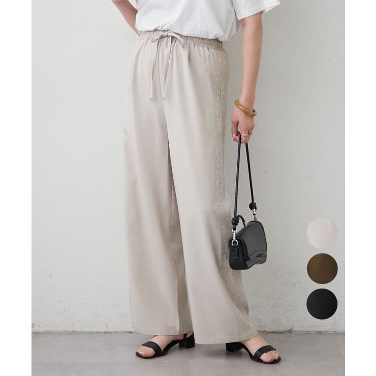 【セットアップ対応】サイドレースパンツ | RMAF　NICE CLAUP / OLIVE des OLIVE | 詳細画像1 