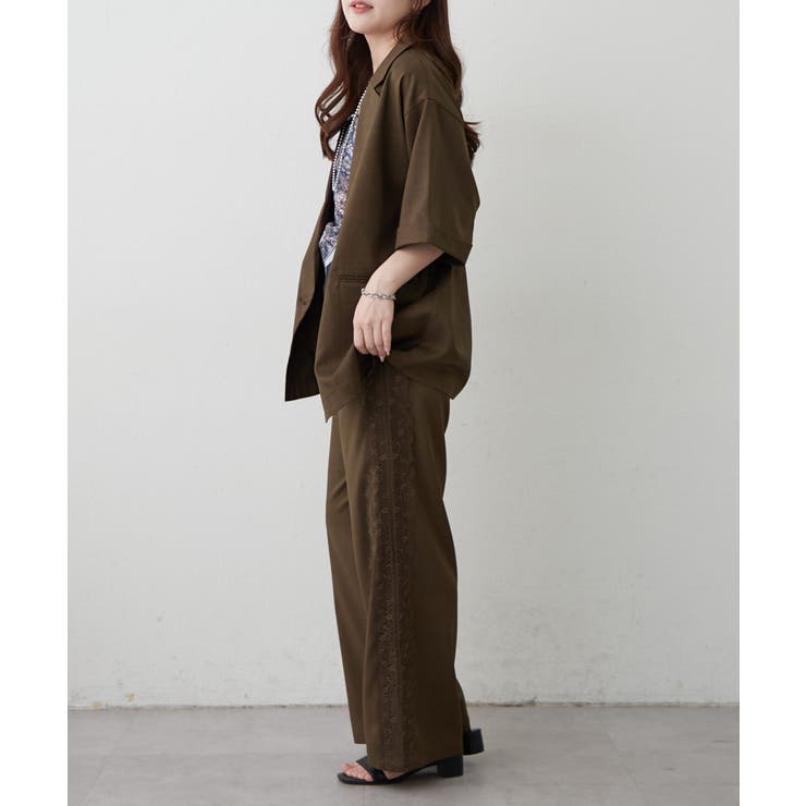 【セットアップ対応】サイドレースパンツ | RMAF　NICE CLAUP / OLIVE des OLIVE | 詳細画像14 