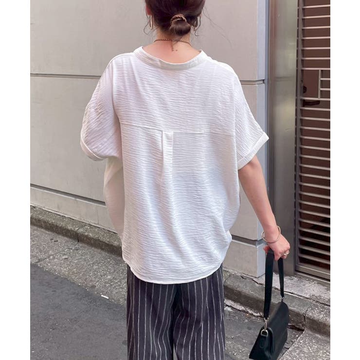 【5色展開】オフィスコーデにもおすすめ！ヘンリーネックタックブラウス | RMAF　NICE CLAUP / OLIVE des OLIVE | 詳細画像13 