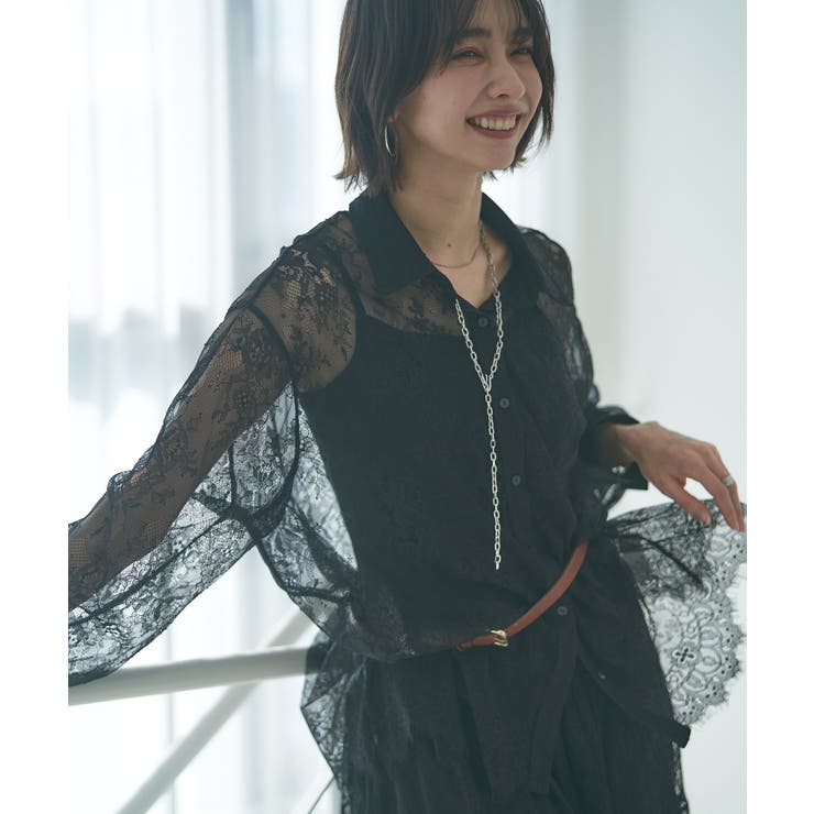 【セットアップ対応】ひげレースシャツ | RMAF　NICE CLAUP / OLIVE des OLIVE | 詳細画像13 