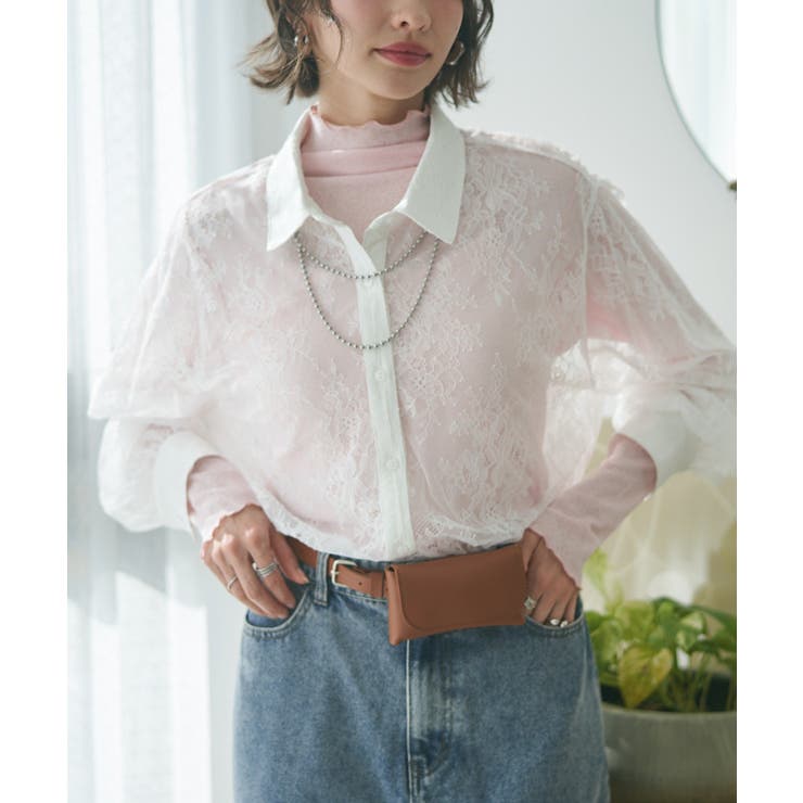 【セットアップ対応】ひげレースシャツ | RMAF　NICE CLAUP / OLIVE des OLIVE | 詳細画像3 