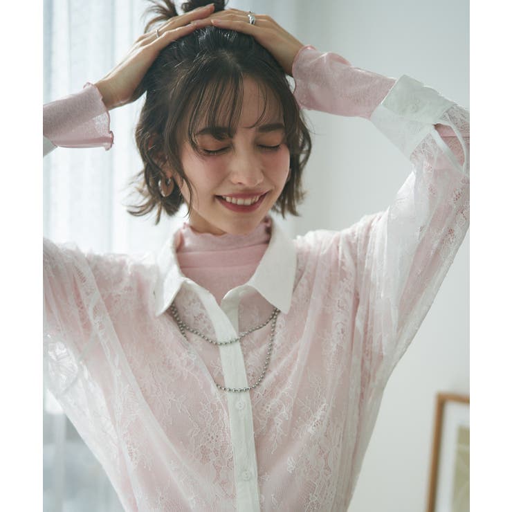 【セットアップ対応】ひげレースシャツ | RMAF　NICE CLAUP / OLIVE des OLIVE | 詳細画像5 