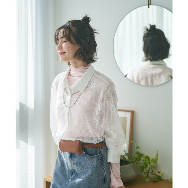 【セットアップ対応】ひげレースシャツ | RMAF　NICE CLAUP / OLIVE des OLIVE | 詳細画像6 