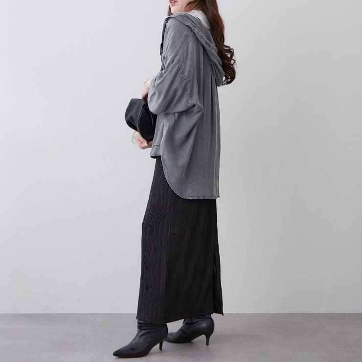 デニムパーカーシャツ | RMAF　NICE CLAUP / OLIVE des OLIVE | 詳細画像8 