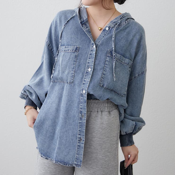 デニムパーカーシャツ | RMAF　NICE CLAUP / OLIVE des OLIVE | 詳細画像13 