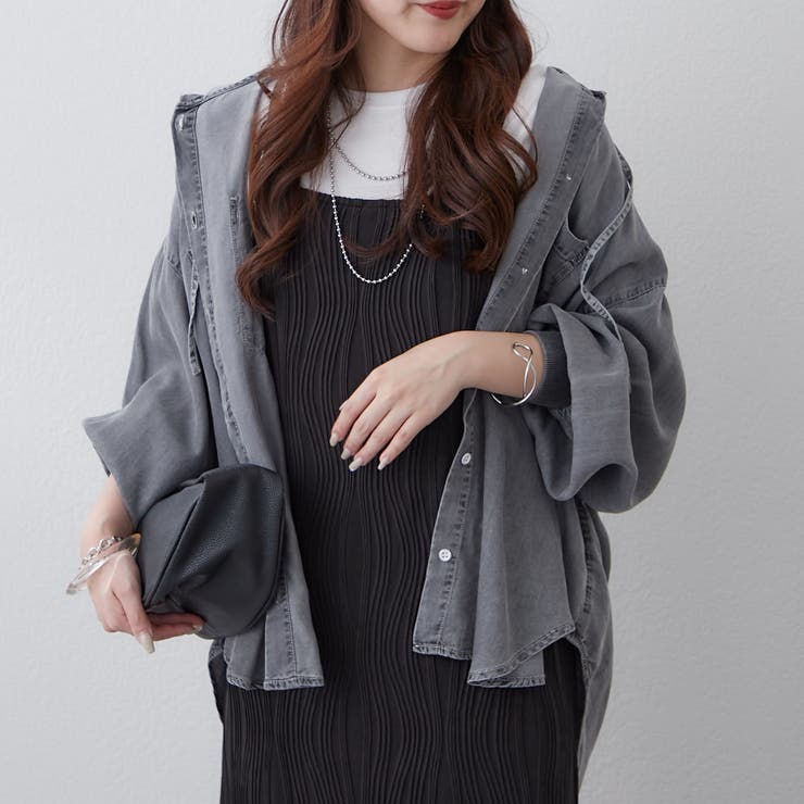 デニムパーカーシャツ | RMAF　NICE CLAUP / OLIVE des OLIVE | 詳細画像2 