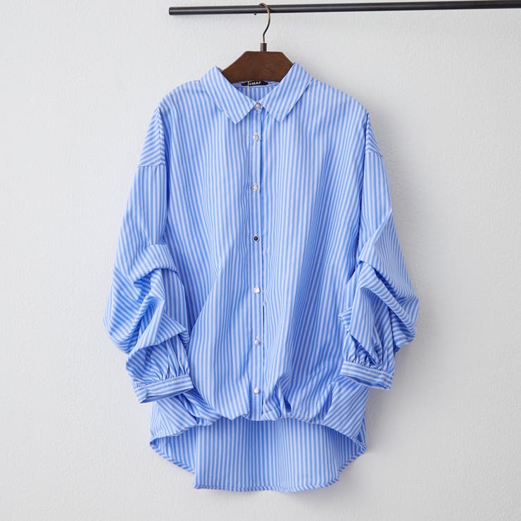 ブルー | 段々袖タケノコタックブラウス | RMAF　NICE CLAUP / OLIVE des OLIVE