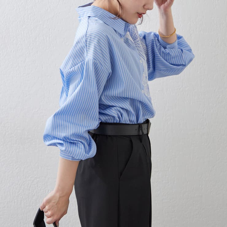 レース切替シャツ | RMAF　NICE CLAUP / OLIVE des OLIVE | 詳細画像7 