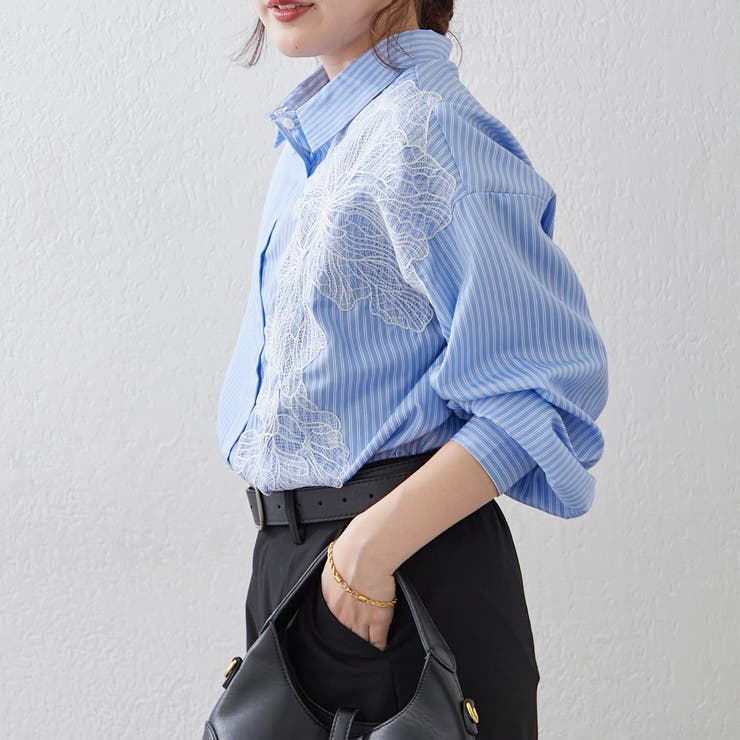 レース切替シャツ | RMAF　NICE CLAUP / OLIVE des OLIVE | 詳細画像5 