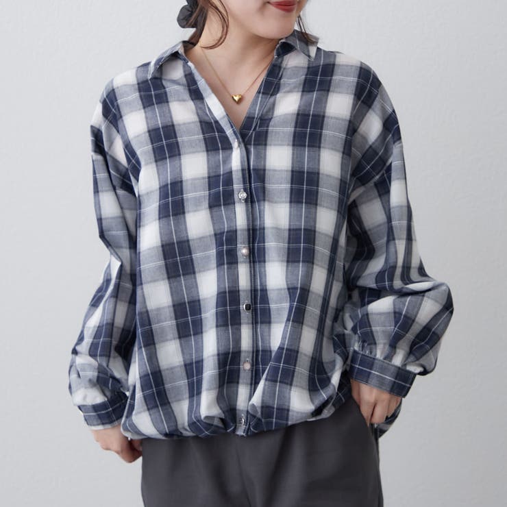 チェックタケノコブラウス | RMAF　NICE CLAUP / OLIVE des OLIVE | 詳細画像2 