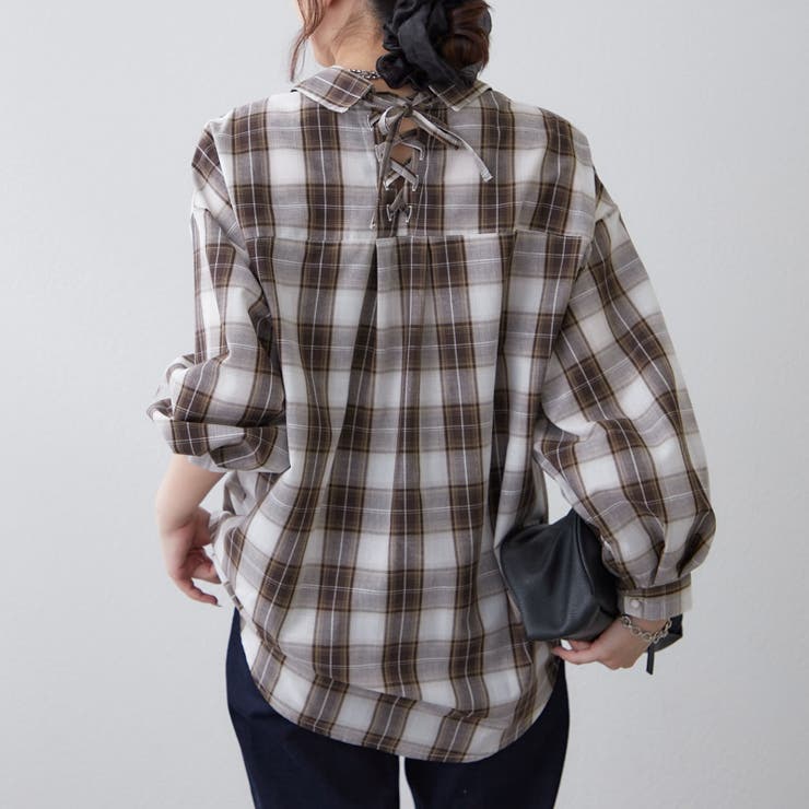 チェックタケノコブラウス | RMAF　NICE CLAUP / OLIVE des OLIVE | 詳細画像10 