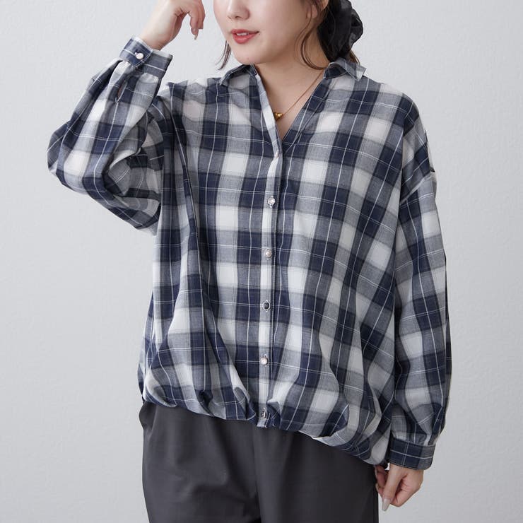 チェックタケノコブラウス | RMAF　NICE CLAUP / OLIVE des OLIVE | 詳細画像3 